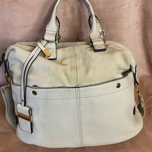 Moda Luxe Cream Satchel Bag